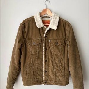 Levi's Corduroy Tan Sherpa-Collar Jacket Size M